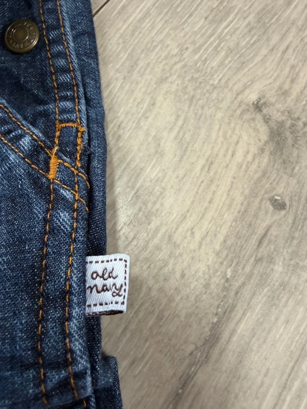 Old Navy Infant Dark Blue Denim Overalls - Picture 3 of 4